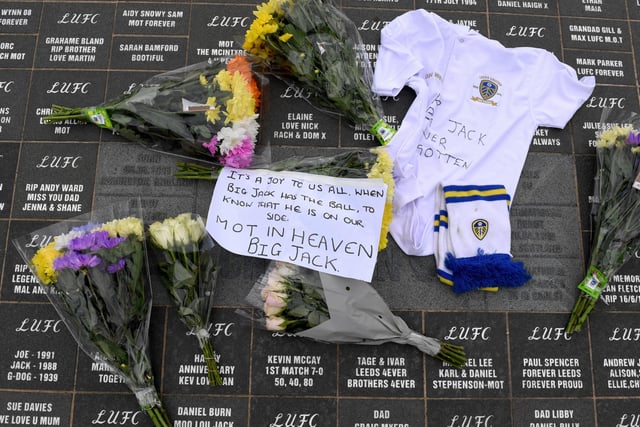 Tributes were quickly left outside Elland Road, home of Leeds United, on July 11 after his death was announced.