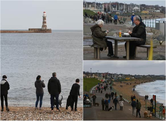 People have been out and about at Sunderland's seafront on the last day of 2021.