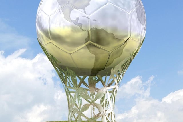 Proposals for a 5.5-metre diameter steel football beside the M1 near Meadowhall, which would stand nearly 8m tall including the plinth, got the go-ahead in 2010. It was conceived by Sheffield FC, the world's oldest football club, to promote two of the city's greatest exports - the beautiful game and stainless steel. Plans for the sculpture were dealt a blow when the land off Shepcote Lane, in Tinsley, where it was to be located, was sold by the steel firm Outukumpu. They were revived four years ago as part of the Sheffield Home of Football campaign to better market the city's proud sporting heritage, but have since disappeared without trace again.