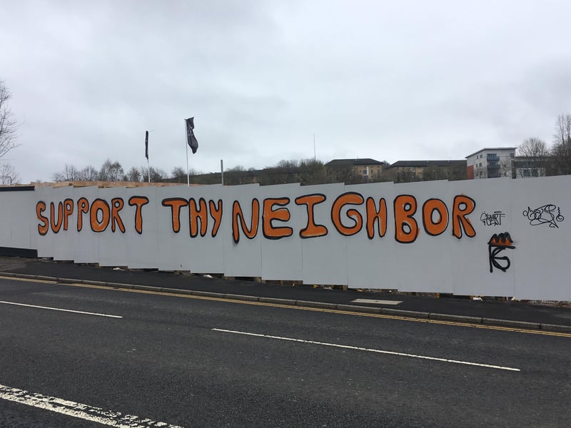 A new type of positive grafitti became more common - though no less illegal.