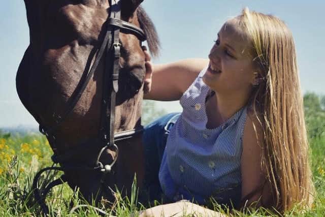 Gracie Spinks and her horse, Paddy.