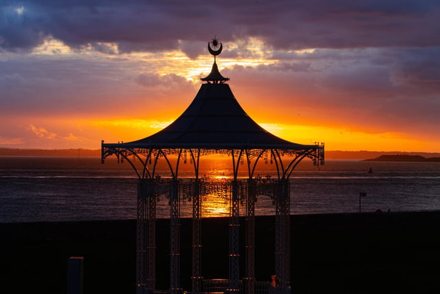 A beautiful Southsea sunset silhouette of the bandstand taken by Daniel Cowdrey.