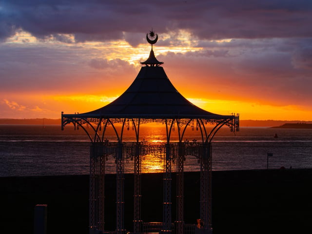 A beautiful Southsea sunset silhouette of the bandstand taken by Daniel Cowdrey.