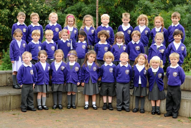 Mrs Tooley's reception class at Cleadon Village C of E Primary School. Can you spot someone you know?
