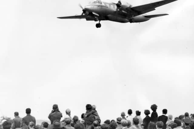 An RAF Varsity aircraft, one of the planes which thrilled the crowd at an At Home event at RAF Norton on September 15, 1956