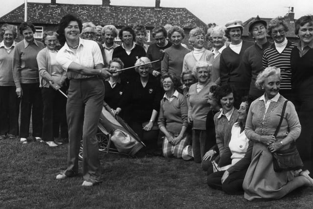 South Shields Golf Club's ladies captain Christine Bage tees off at Cleadon Hills club course in May 1982. But what was the occasion?