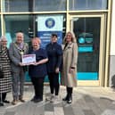 David Sinclair, Centre Manager - The Glass Works, The Mayoress, The Mayor of Barnsley, James Michael Stowe, Pat and Julie, The Foot Health Practice and Mechelle Mallison, Income Generation Manager - Age UK Barnsley.