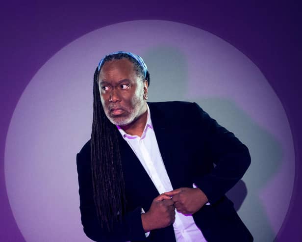 “I try to handle difficult conversations with the same honesty and consistent patience as I do with any other subject” says Reginald D. Hunter on his sometimes controversial subject matter. Photo by KASH YUSAF from Will Wood