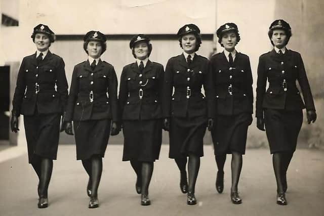South Yorkshire's Winifred Bishop, third right, with the Doncaster Women's Auxiliary in 1941.