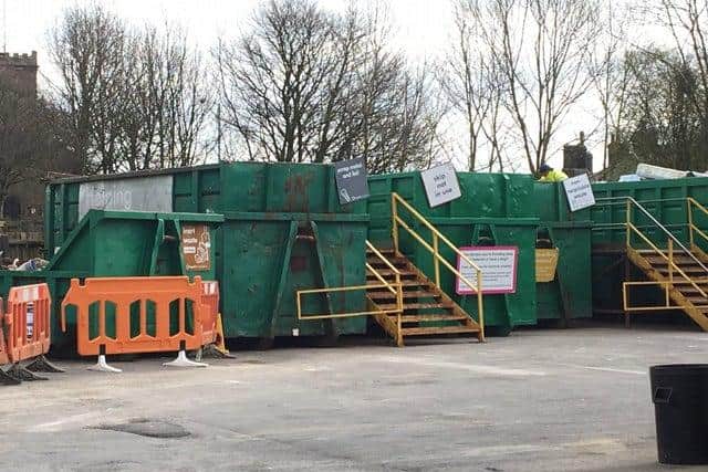 Household waste recycling centre.