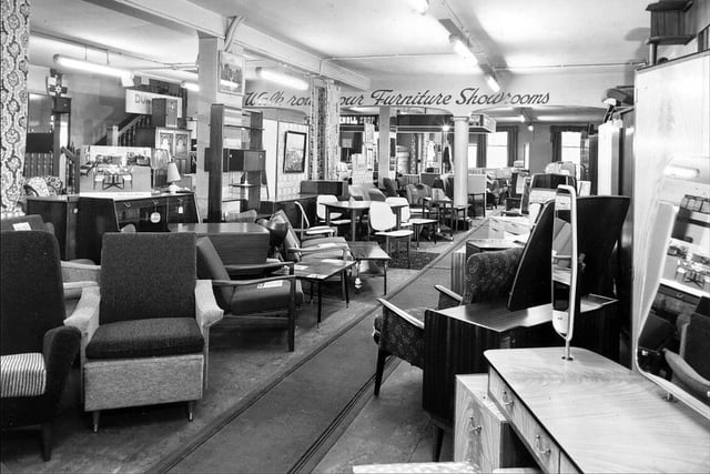 It's 1963 and the Blacketts furniture department is in the picture. Did you enjoy a trip to the showroom? Photograph courtesy of local historian Bill Hawkins.