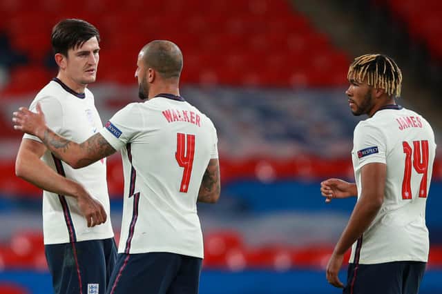 Sheffield pair Harry Maguire and Kyle Walker are, as expected, in Gareth Southgate's England squad for Euro 2020. (Photo by Ian Walton - Pool/Getty Images)