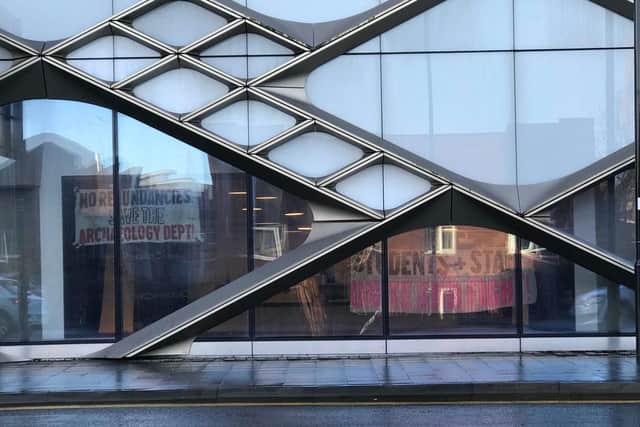 Sheffield students also occupied The Diamond, but left after the University of Sheffield gained a Possession Order. Image: Sheffield Hallam University Rent Strike