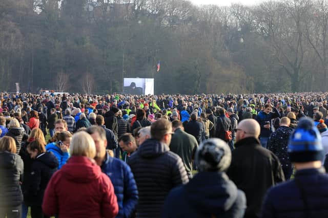 The crowds gather at Endcliffe Park