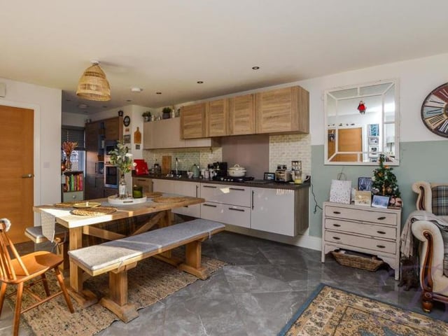 To do the kitchen and living area full justice, here is another shot. It is truly the hub of the Ollerton home.
