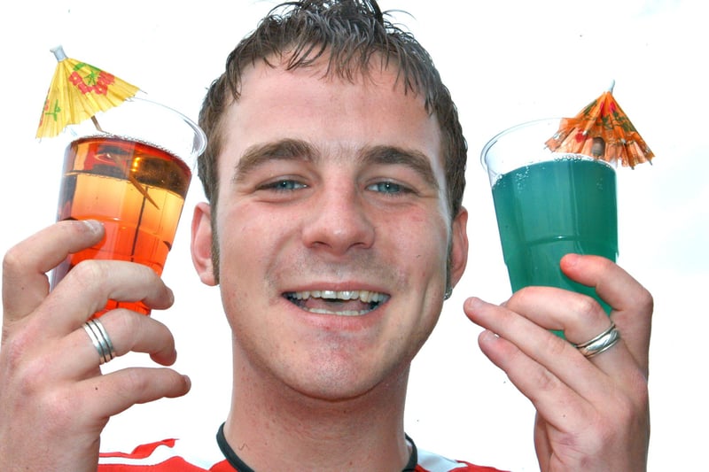 Craig Johnson was testing alcohol-free cocktails at the Sunderland Catholic Youth Centre in this 2005 photo.