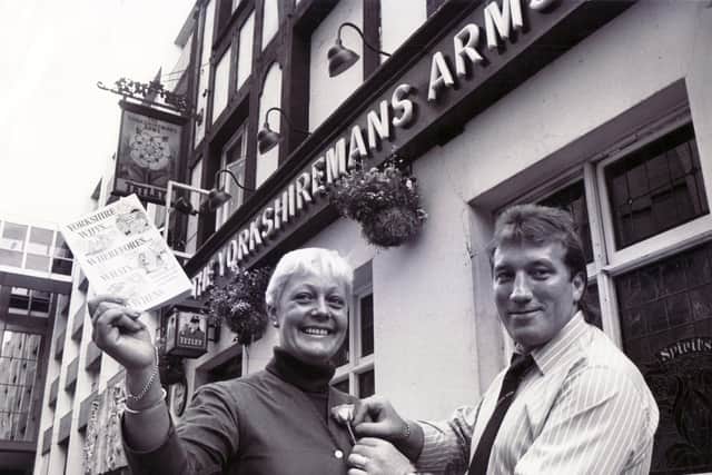 Chris and Pat Salisbury of the Yorkshireman's Arms, Sheffield, pictured in 1987 - the pub in Burgess Street, Sheffield city centre is now subject to an emergency demolition order