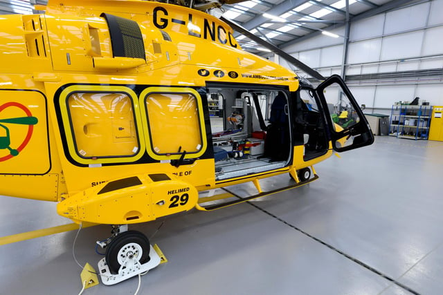 The charity's new Leonardo AW169 helicopter.
