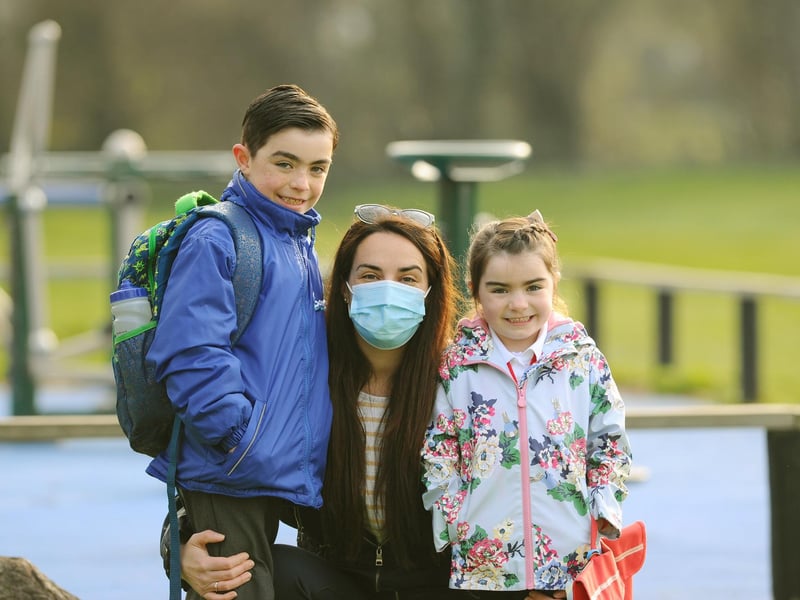 Claire Willis with her children Jacob and Amelia