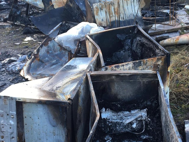 More fridges and freezers burned out in the forest