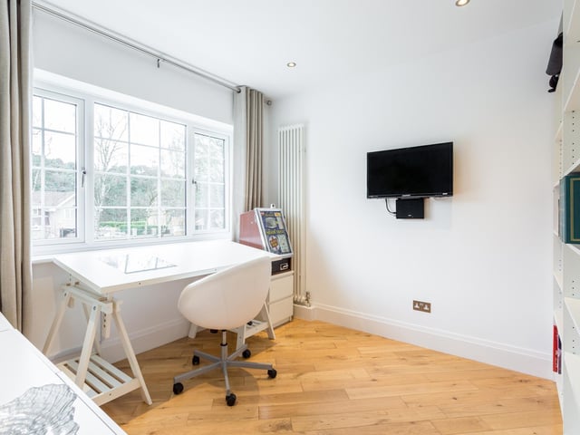 This room is currently used as a study but can be used a bedroom.