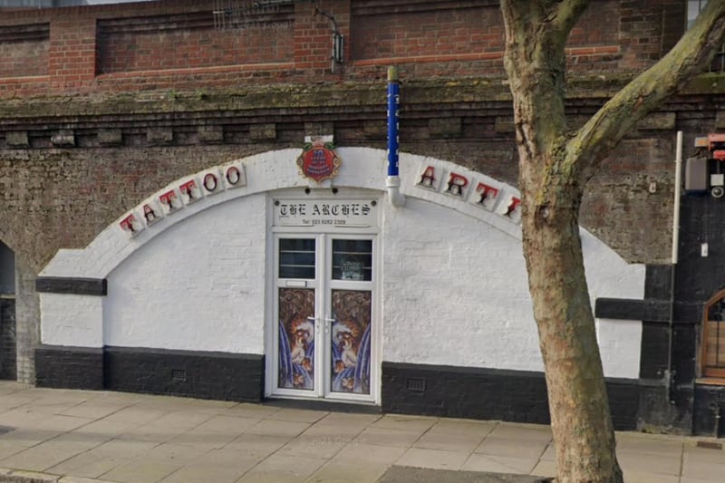 The Arches at The Hard, Portsea was voted the area's 8th best tattoo studio.