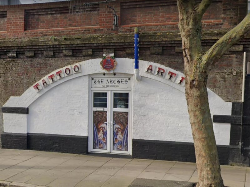 The Arches at The Hard, Portsea was voted the area's 8th best tattoo studio.
