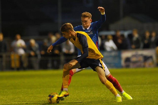 Ronan Curtis opened the scoring for Pompey at Gosport Borough.  Picture: Sarah Standing (010920-6891)