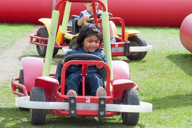 Sheffield Fayre at Norfolk Heritage Park 2016. Its not a race!! Kids enjoy the go karts