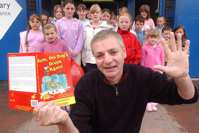 Poet Gez Walsh was pictured as he entertained children in a poetry recital at Jarrow Library 16 years ago. Were you there?
