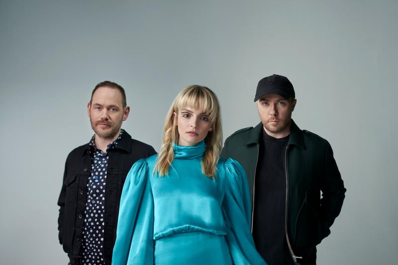 Synth-pop group CHVRCHES takes us into our top three with 5,046,680 monthly listeners on Spotify. The Glasgow band will play back-to-back gigs in
the city this June in The Barrowlands.