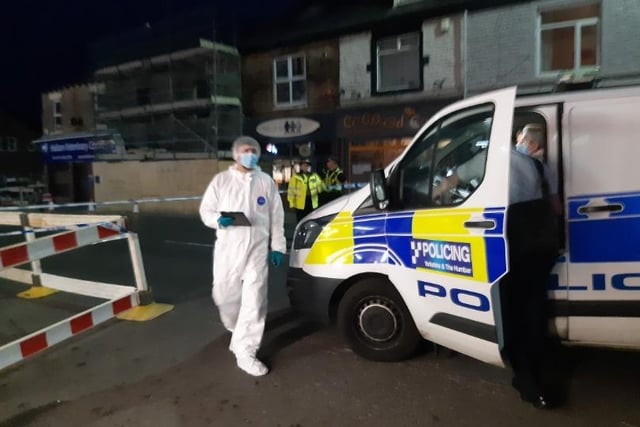 Police in Crookes, Sheffield, at the scene of a murder investigation, after a boy, 17, died following a reported stabbing on Thursday, May 25