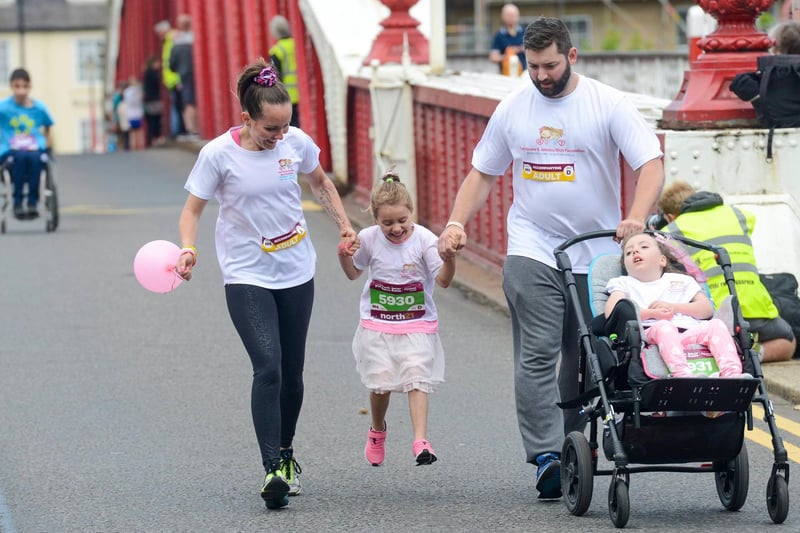 The Mini Great North Run saw runners aged 3-8 take on the 1.2km course, with an adult in tow.