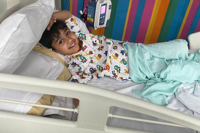 Amin is under the care of Sheffield Children's after being diagnosed with Hodgkin's Lymphoma