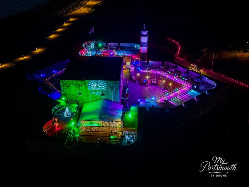 Southsea Castle has been transformed into a magical wonderland with its festive lights this year. 