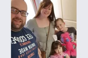Barnsley mum of two Sharon Dunkley has told of her shock after being diagnosed with cervical cancer aged 35. She is pictured with her family