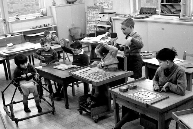Lesson time at Westerlea Centre special school in December 1962.
