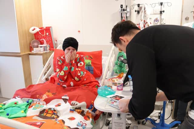 Harry spent time talking to patients when he visited Sheffield Children's in December