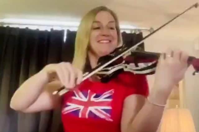 International violinist Lisa Rollin has recorded a special version of Happy Birthday for Captain Tom.