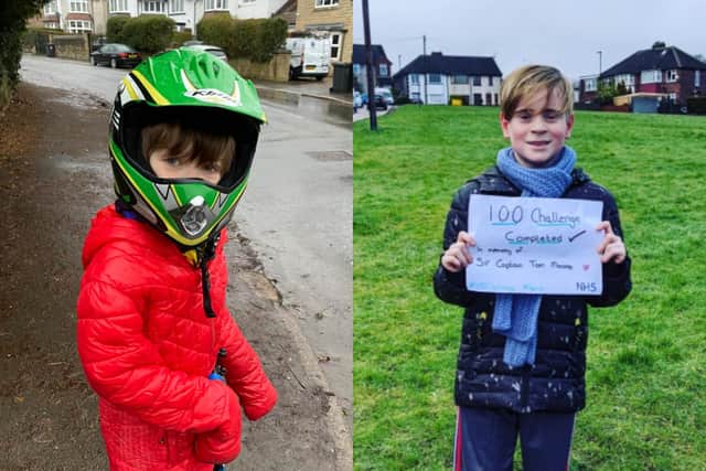 Xander Dring and Jamie Ashworth have raised almost £1,500 between them for the NHS.