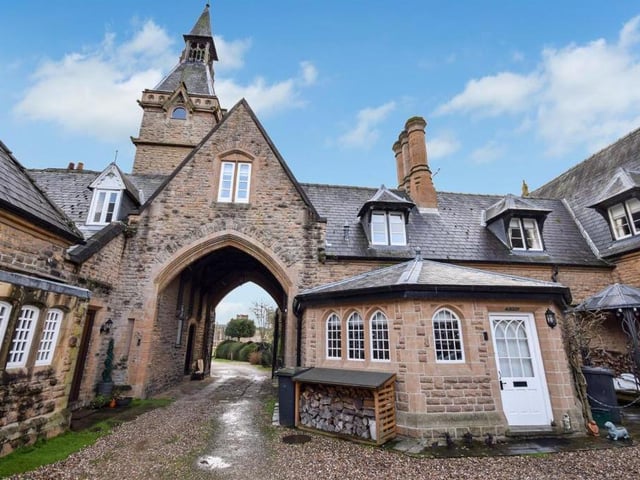 The rear of the coach house captures its historic, unique appeal. The impressive archway leads to a private, communal courtyard, where there is one allocated parking space. The tower is accessed via a door in the archway, with a stone staircase to the first floor and ladders to the top two floors, where you can marvel at unrivalled views of Newstead Abbey and its gardens.