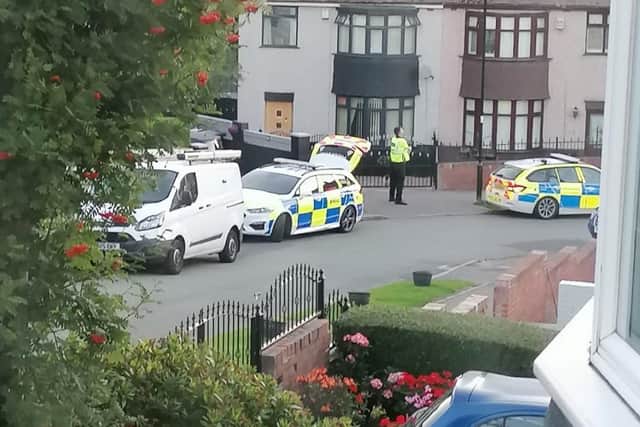 Police on Hollybank Crescent in Intake, Sheffield, on Monday, July 20