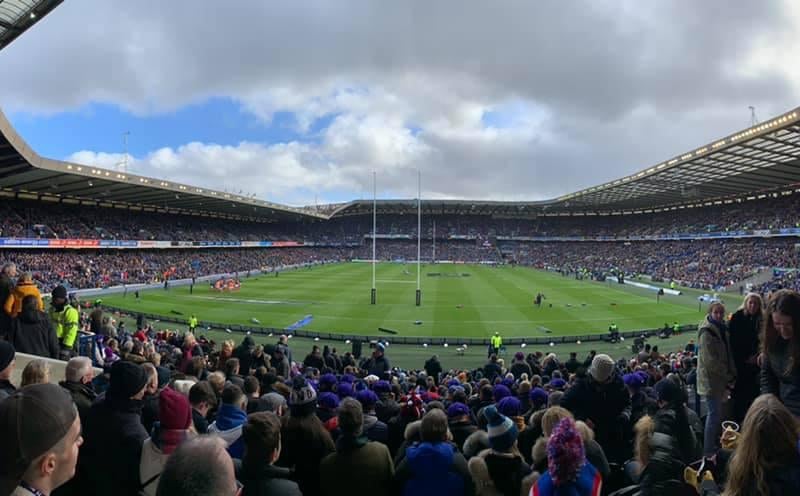 Donald Grant took his picture at a packed Murrayfield Stadium while watching Six Nations rugby.