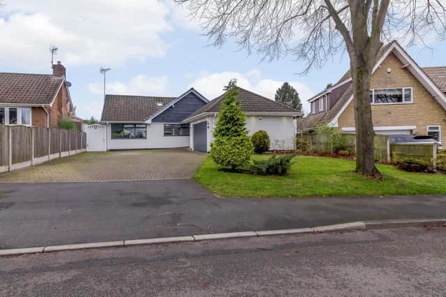 Offers of more than £500,000 are invited for this exceptional three-bedroom, detached bungalow on Parkland Close, Berry Hill, Mansfield.