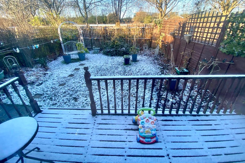 The scene after a snow shower in Peterlee.