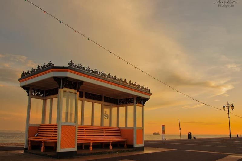 Mark's sunset view of a sparse Southsea shelter sums up lockdown to an extent.