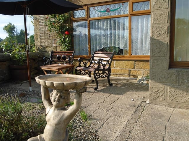 A patio area.