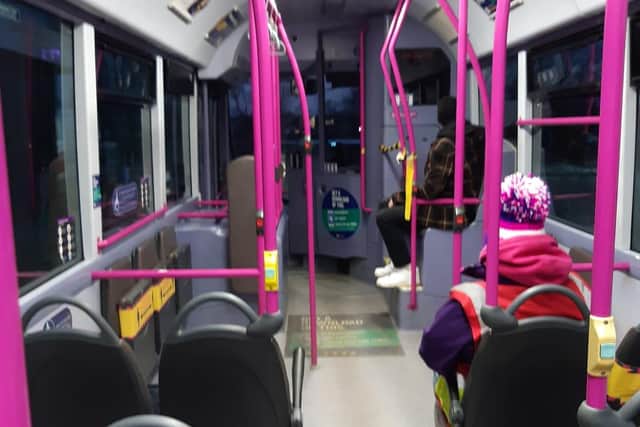 Plain-clothed police officers boarded a bus to help catch yobs who have been targeting vehicles in Sheffield