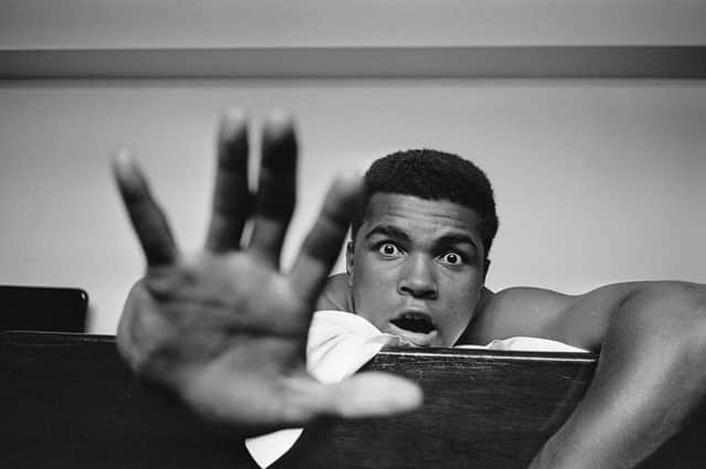 Cassius Clay before he became Muhammad Ali, pictured in London in 1963.