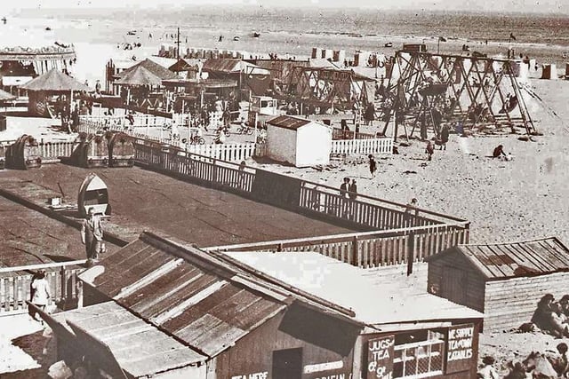 Look at all the attractions on the beach at Seaton Carew in this retro scene. Photo : Hartlepool Library Service.